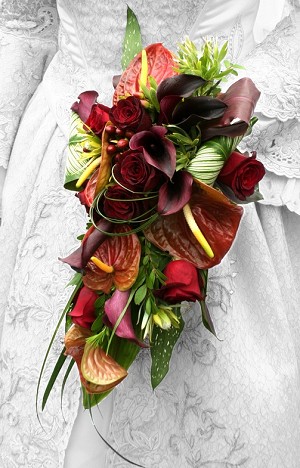 Fall flower wedding boquet